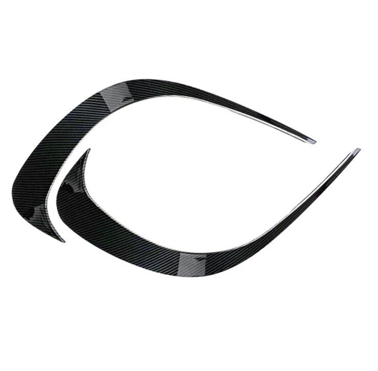 Carbon Fibre Effect Front Bumper Side Canards For Mercedes Benz C Class W206