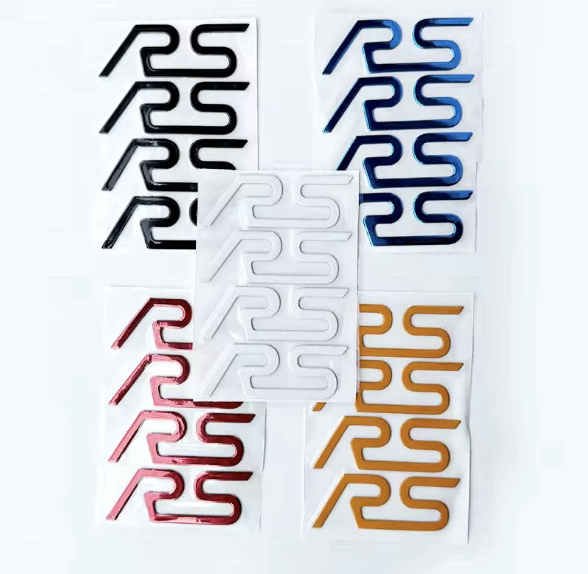 Ford Focus RS MK3 2015-2018 RS Side Spoiler Badges Inserts Inlays Black 2pcs