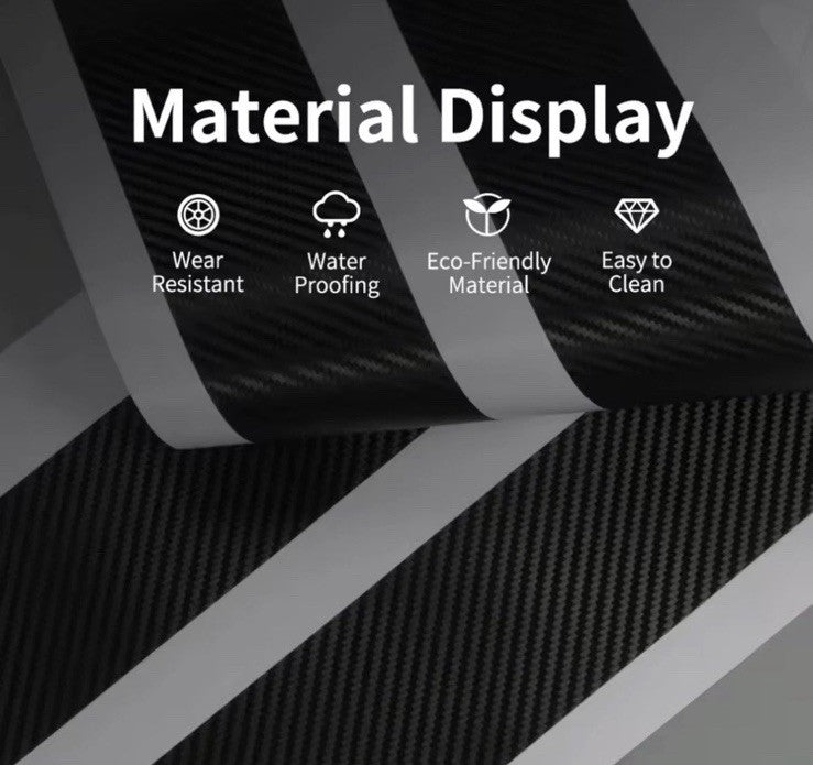 Renault Captur Car Door Sill Protective Strips Overlays Vinyl Carbon Effect 4pcs