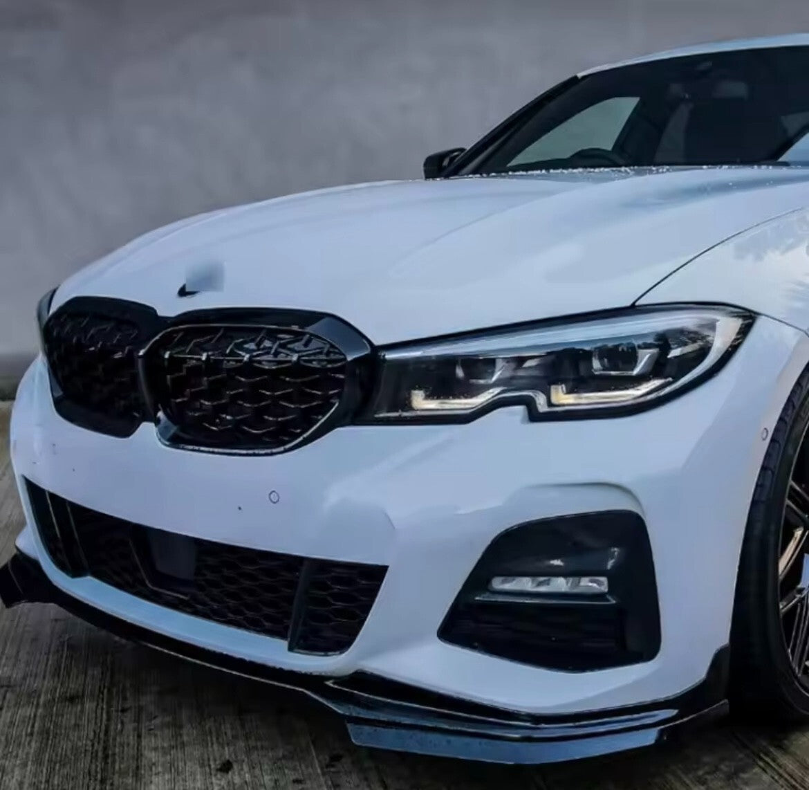 BMW 3 Series G20 G21 G28 2019-2021 M Sport Gloss Black Front Splitter Kit