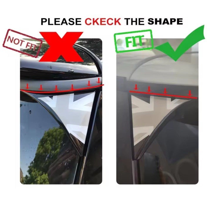 Mini Cooper F56 Rear Window Side Corner Trim 3D Gel Badges JCW Style 2pcs