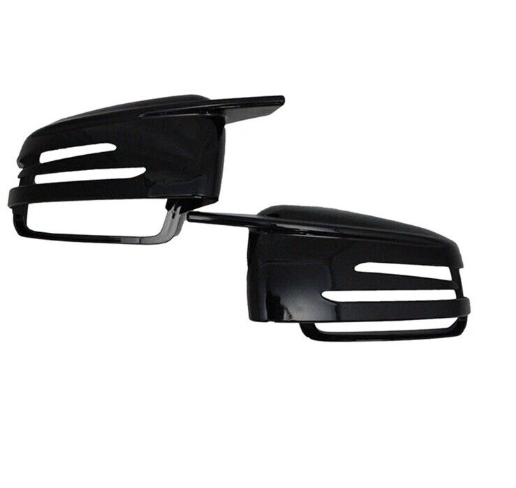 Mercedes A B C CLA E GLA Class Gloss Black Wing Mirror Caps Covers Blade Style