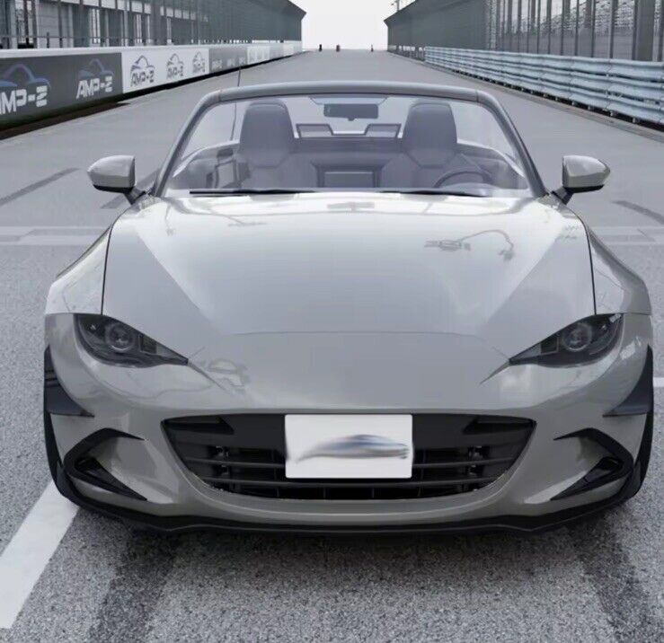 Mazda MX5 Miata ND 2016+ Gloss Black Front Bumper Side Canards Fog Grille Trims