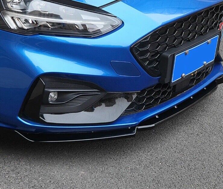 Ford Focus ST ST Line MK4 2019-2021 Gloss Black Front Splitter Bumper Lip