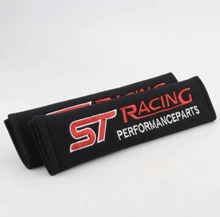 2pcs ST Racing Seatbelt Cover Shoulder Pads For Ford Fiesta Focus Puma ST