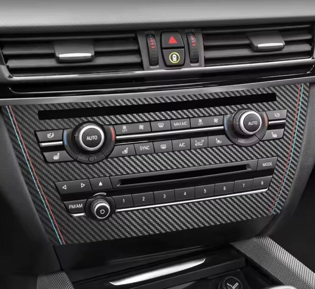 BMW X5 F15 X6 F16 2014-2018 Carbon Fibre Centre Console Air Con CD Panel Trim