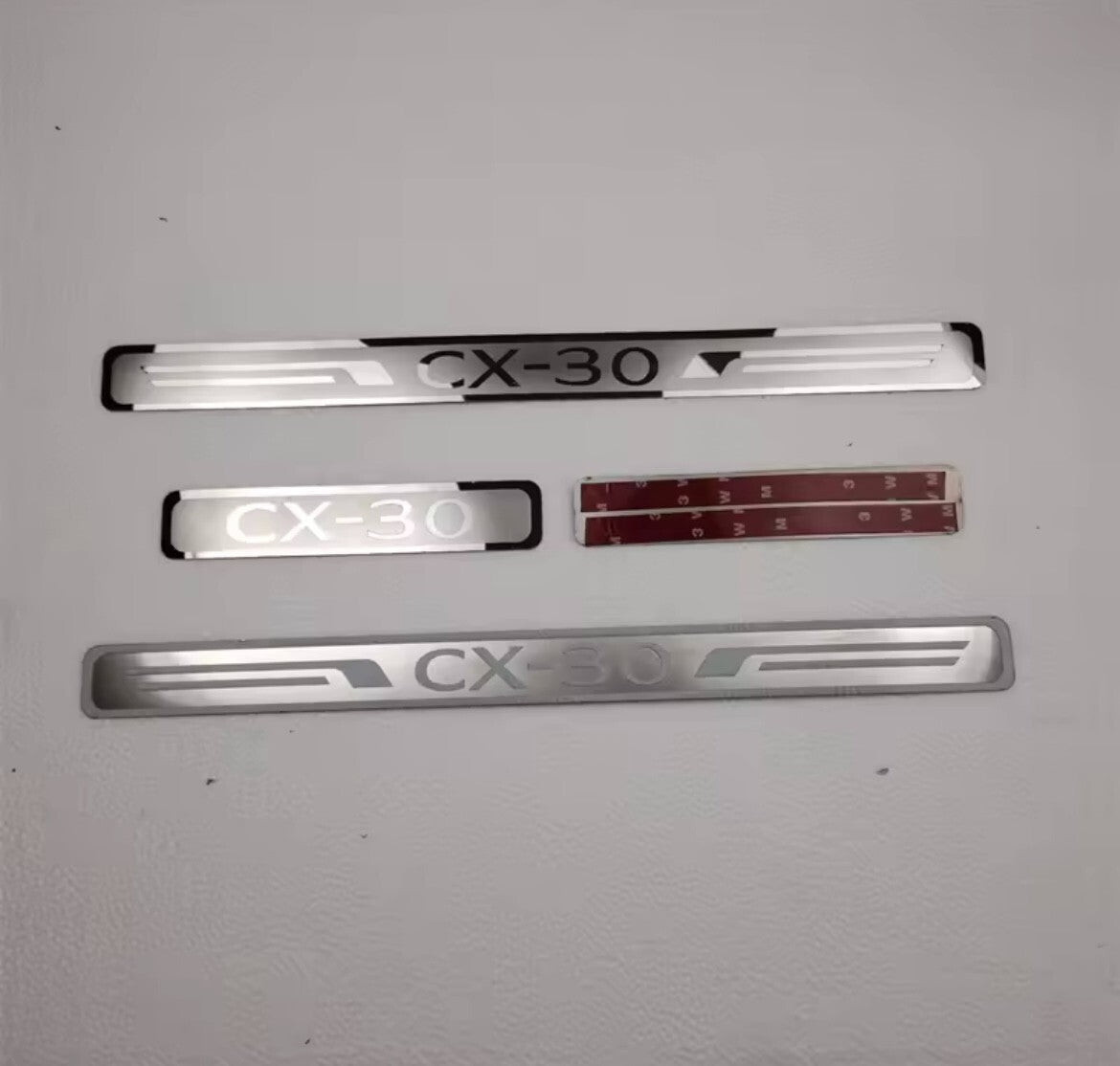 Mazda CX-30 2019 2020 Stainless Steel Door Sill Protector Strips Scuff Plates