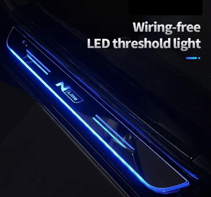 Hyundai N Line LED Colour Change Door Sill Protector Scuff Plates I10 I20 I30