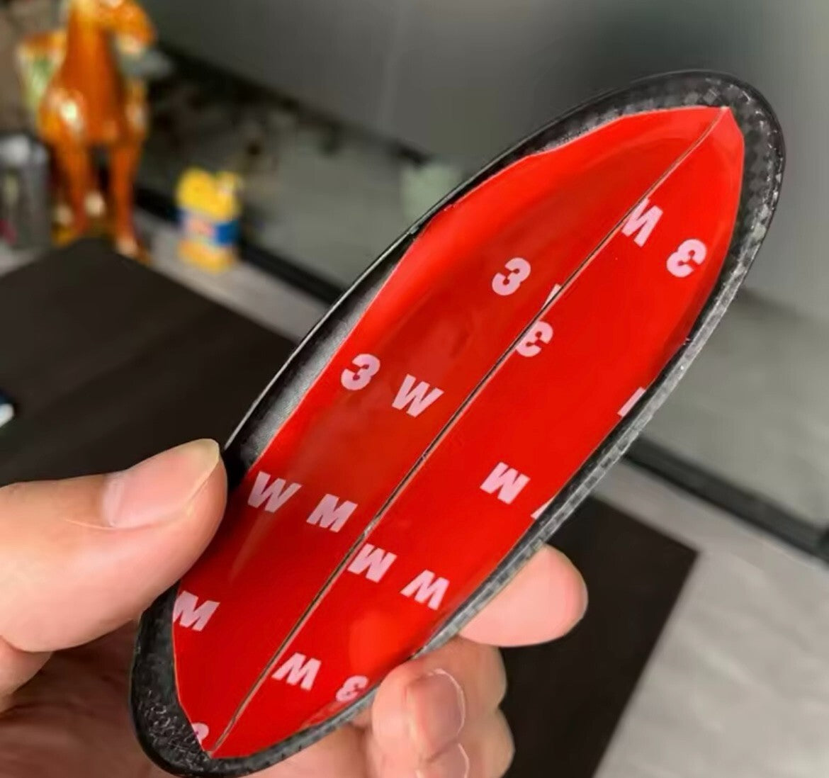 Ford Focus MK3.5 2015-2018 Genuine Carbon Fibre Front & Rear Badges Blue Logo