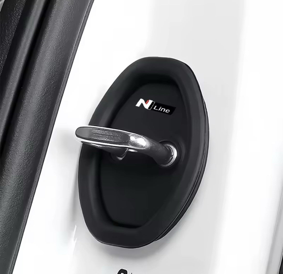 Hyundai N Line Black Silicone Door Lock Protector Covers i10 i20 i30 Tucson 4pcs