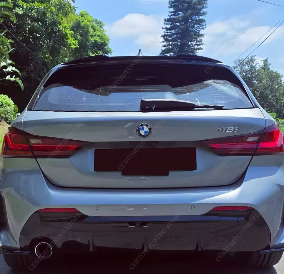 BMW 1 Series F40 2019-2024 Standard Gloss Black Spoiler Extension Roof Wing Lip