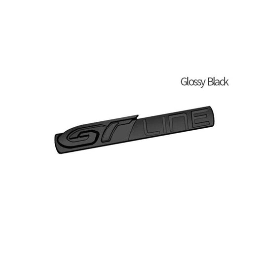 Peugeot Gloss Black GT Line Badge Metal For Peugeot GT Line Vehicles