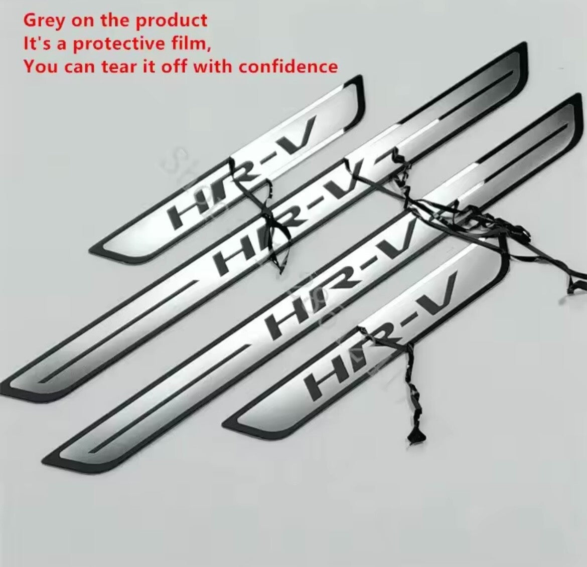 Honda HRV HR-V Vezel Stainless Steel Door Sill Protector Strips Scuff Plates 4pc
