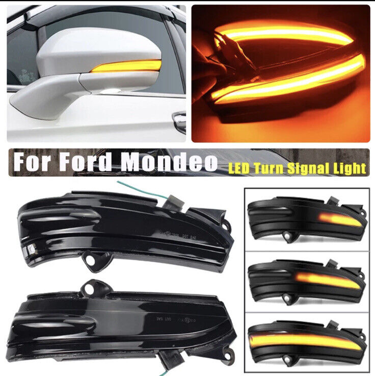 2x Ford Mondeo MK5 Dynamic LED Mirror Indicators 2014-20 Sequential Turn Signal