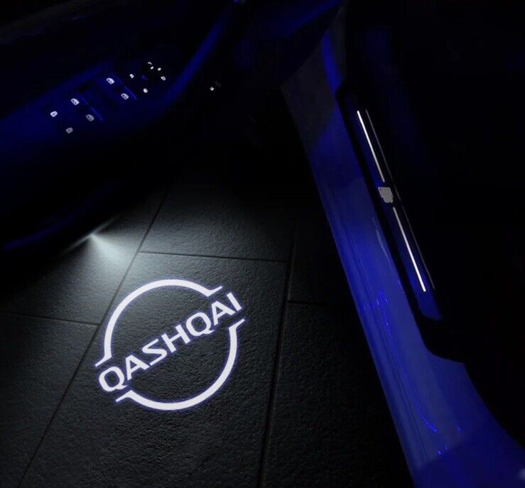 2pcs Wireless Qashqai LED Laser Projector Welcome Puddle Light Nissan Qashqai