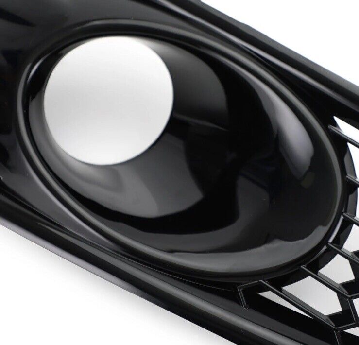 Gloss Black Front Fog Light Surrounds For Ford Fiesta MK7.5 2013-2017 2pcs