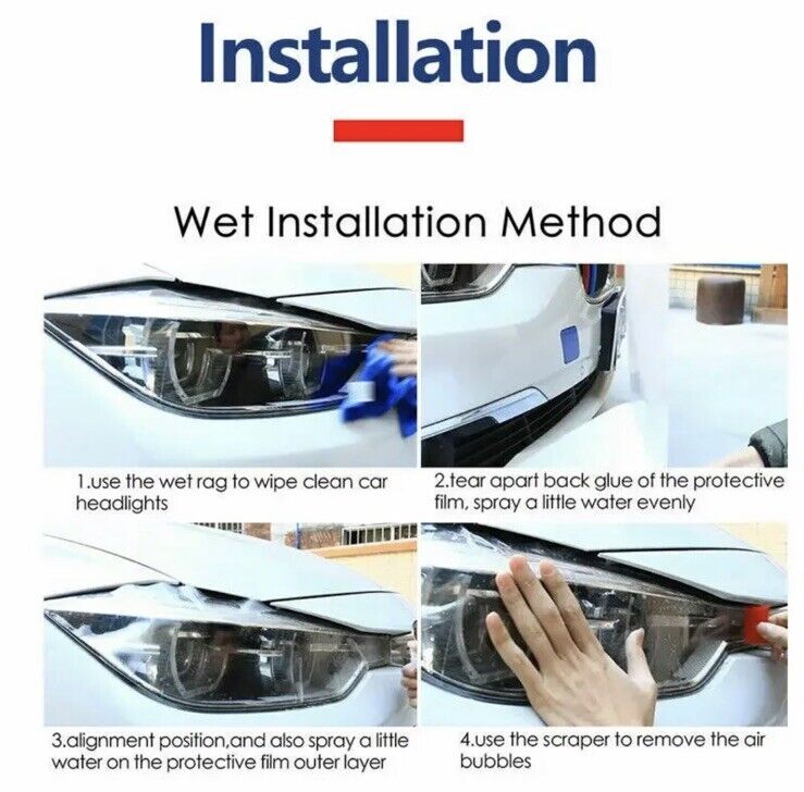 Smoked Front Headlight Protective Film For Ford Focus MK4 2019+ 2pcs