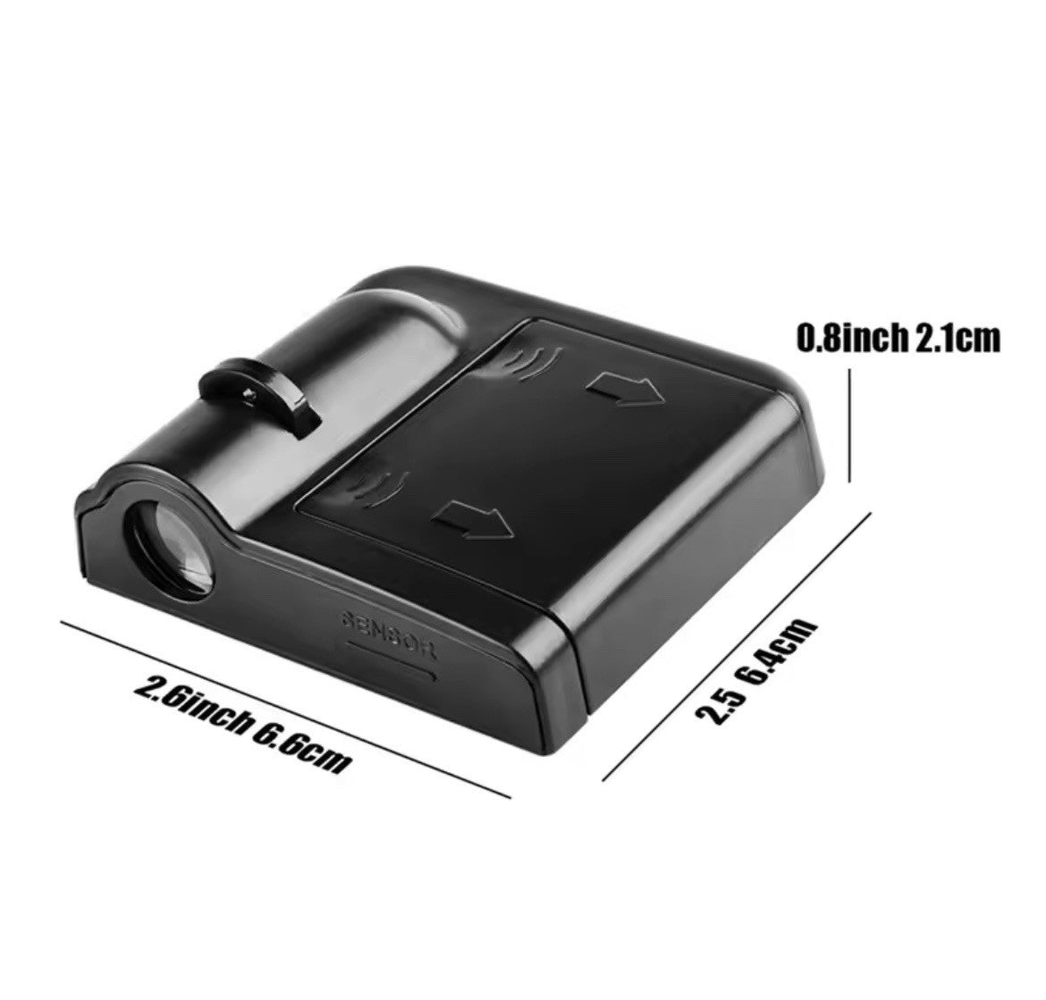 2pcs Wireless Fiat 500 LED Laser Projector Welcome Puddle Lights Battery Power