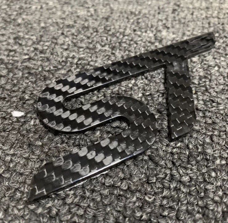 Black Carbon Fibre ST Badge For Ford Fiesta ST Ford Focus ST Real Carbon