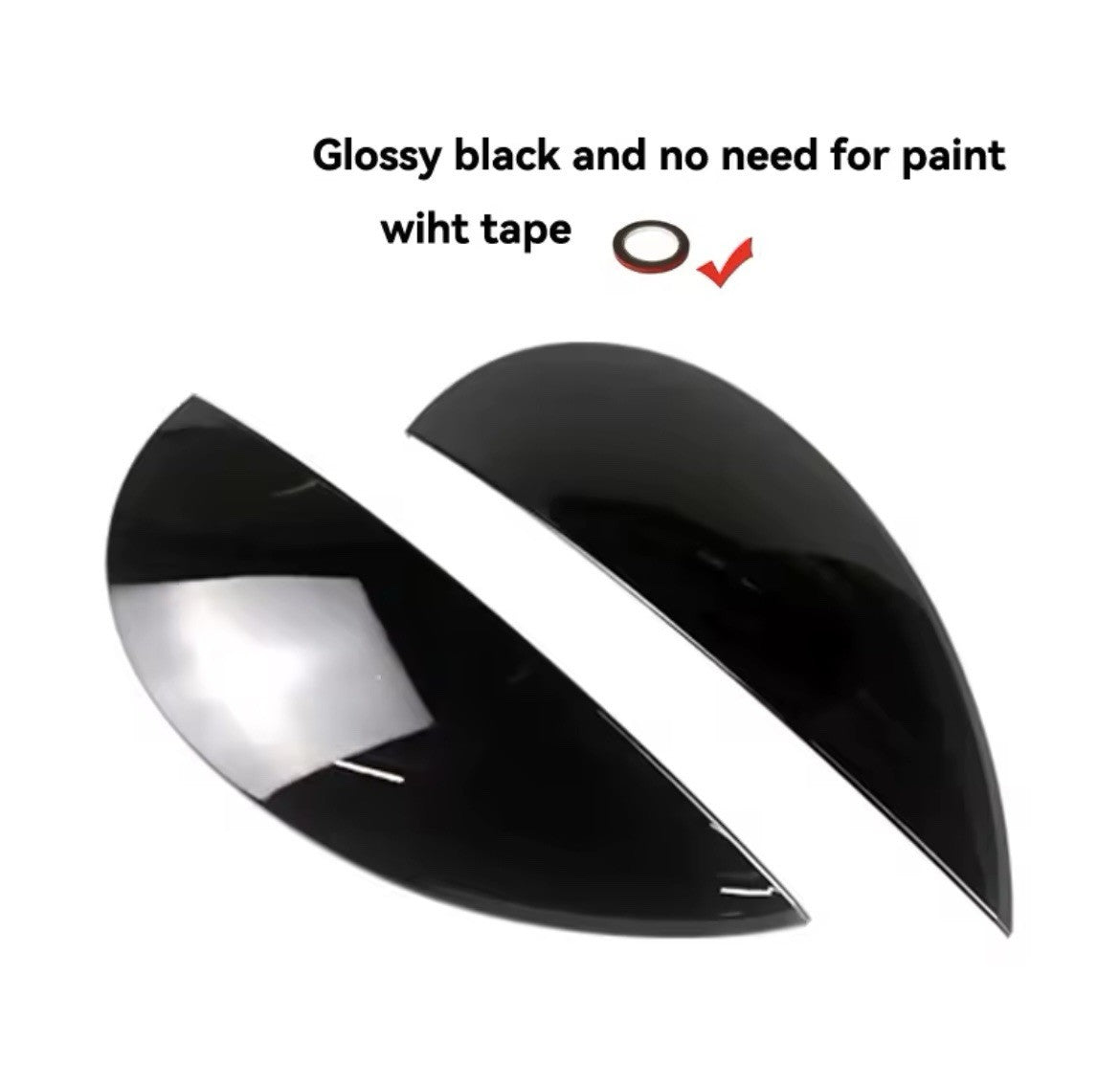 Mini Cooper F54 F55 F56 F57 Gloss Black Headlight Eyelids Eyebrows 2pcs