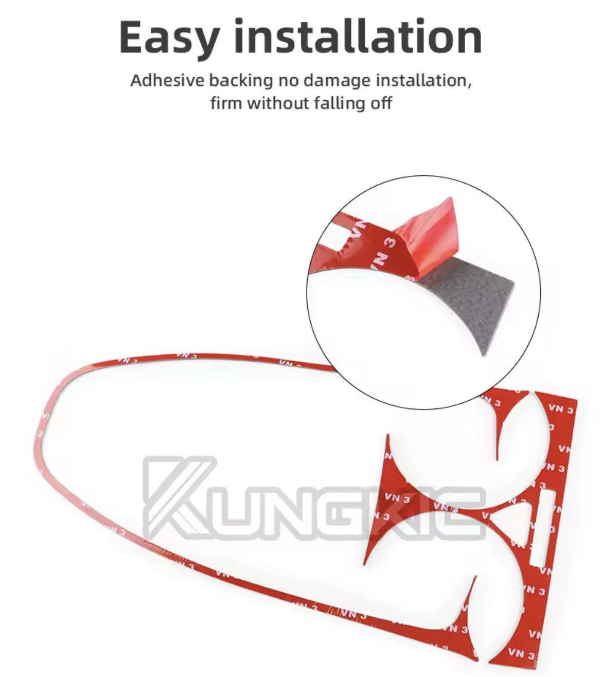 Vauxhall Corsa D 2007-2014 Red Carbon Fibre Centre Console Air Vent Surrounds
