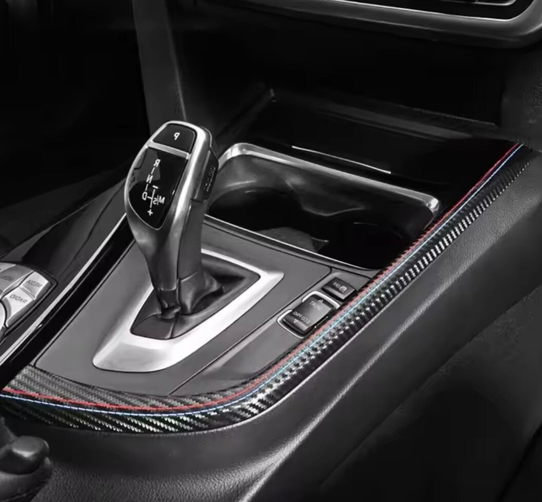 BMW 3 Series F30 F32 F34 2013-2019 Carbon Fibre Centre Console Gear Trim Edge