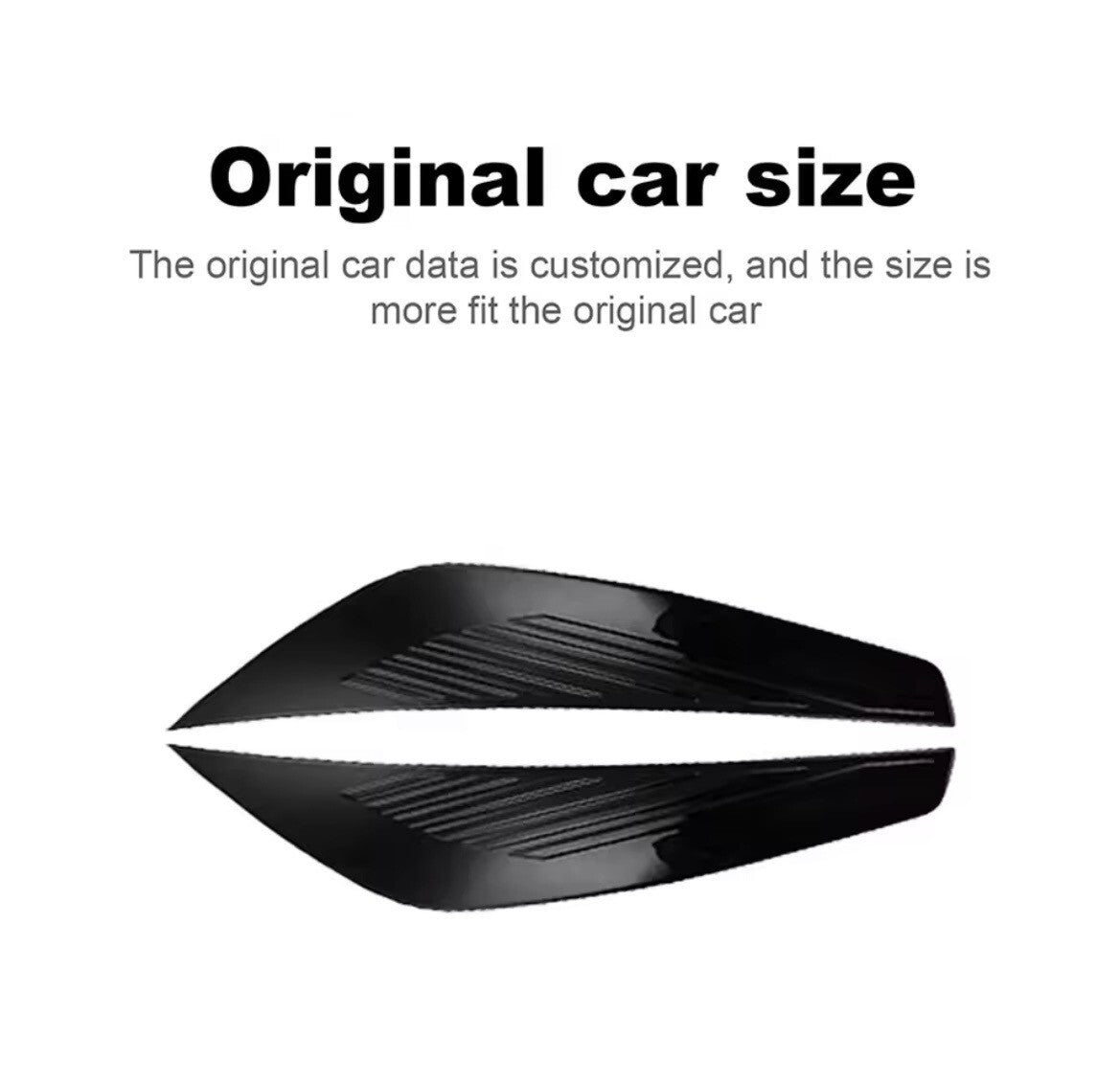 Ford Kuga 2017 2018 2019 Gloss Black Headlight Eyelid Eyebrows 2pcs