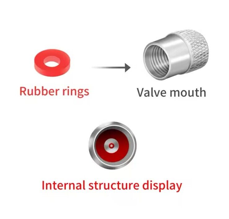 4pcs Black Metal OZ Racing Tyre Stem Valve Dust Caps Universal Fit