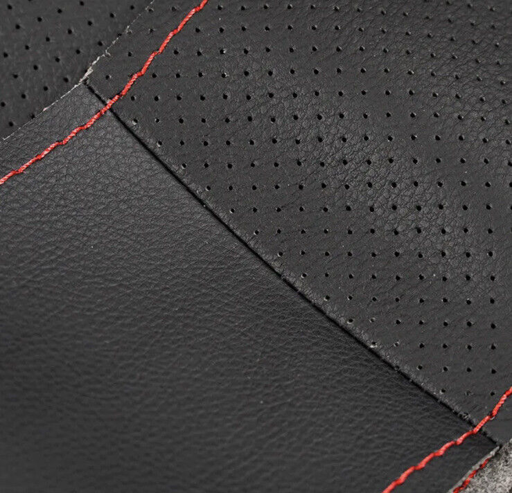 Leather Steering Wheel Cover Self Stitch For Land Rover Discovery Sport 2015-18