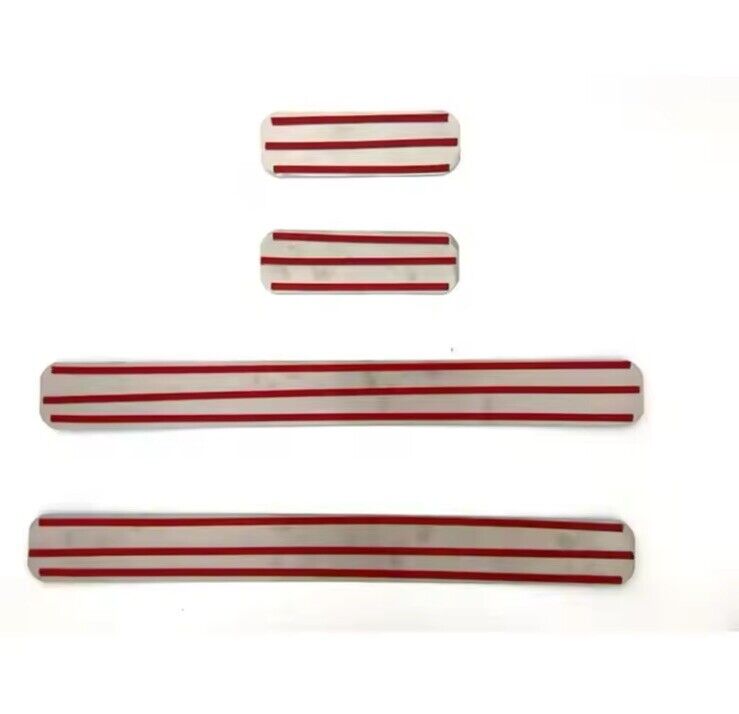 Kia Picanto Stainless Steel Door Sill Protector Strips Scuff Plates 4pcs