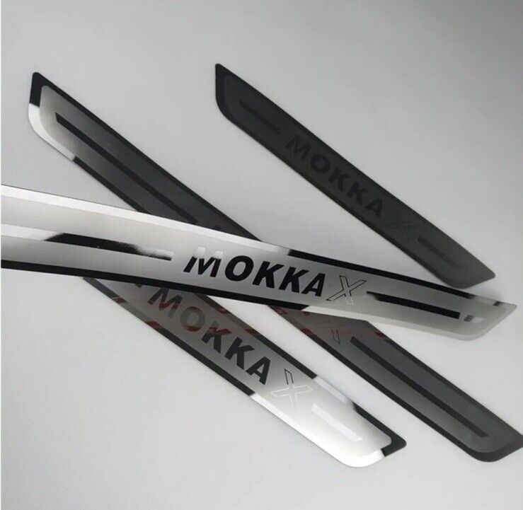 Vauxhall Mokka X Stainless Steel Door Sill Protector Strips Scuff Plates 4pcs