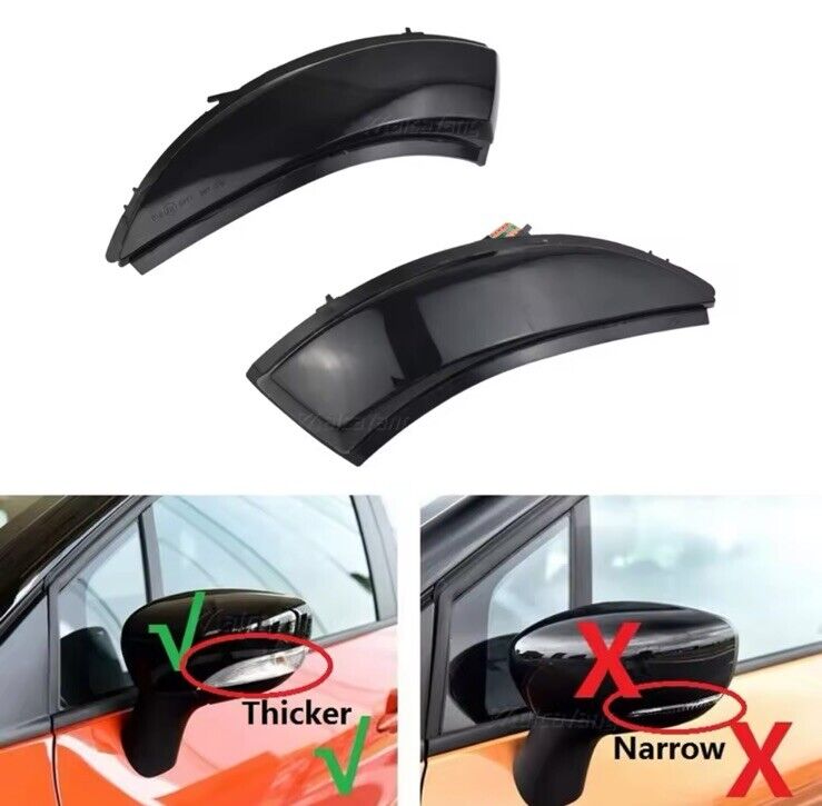 2pcs Renault Clio MK4 2012-2016 Dynamic LED Sequential Mirror Indicators Smoked