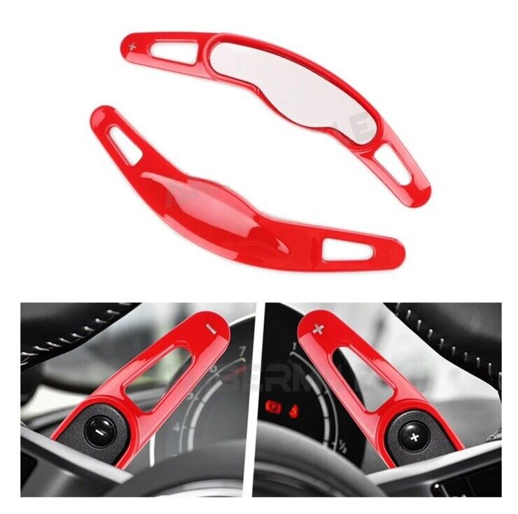 Mini Cooper S JCW One Clubman Steering Wheel Paddle Shift Extensions Gloss Red