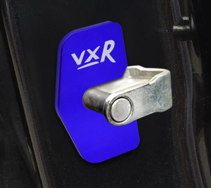 Vauxhall Astra Corsa VXR Blue Door Lock Catch Protector Covers 4pcs