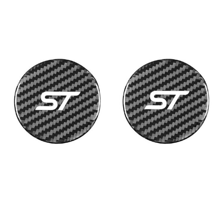 Ford ST Carbon Drink Coaster Cupholder Mat For Ford Fiesta Focus Puma ST 2pcs