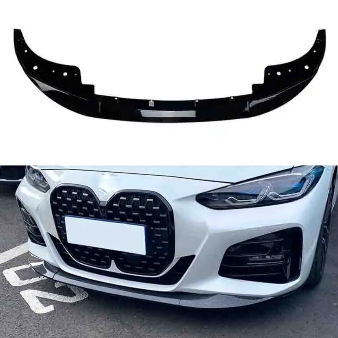 BMW 4 Series G22 G23 G26 2020+ Front Splitter Gloss Black Front Bumper Lip