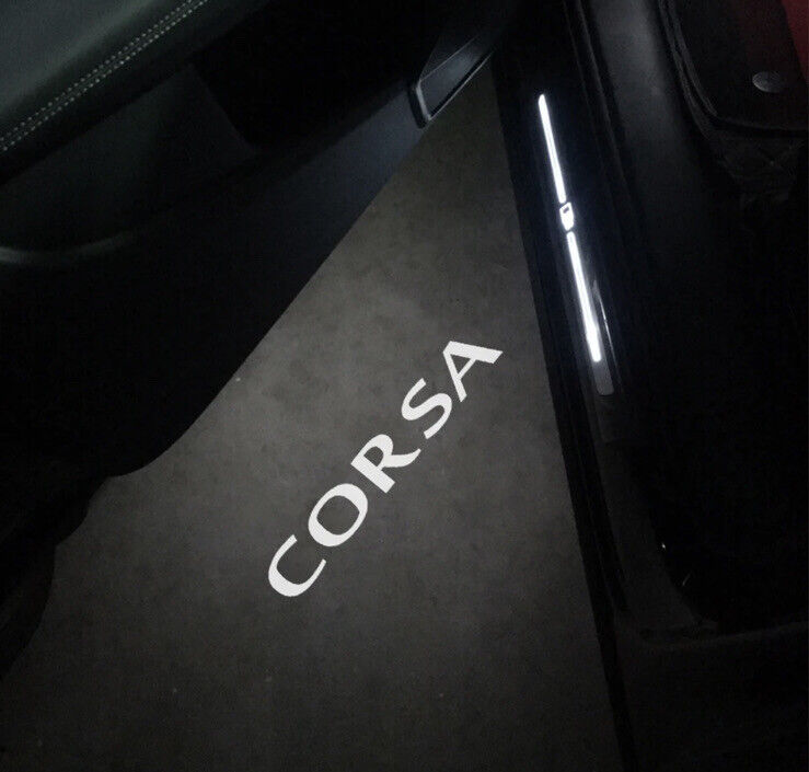 2pcs Wireless Vauxhall Corsa LED Laser Projector Welcome Lights Door Floor Light
