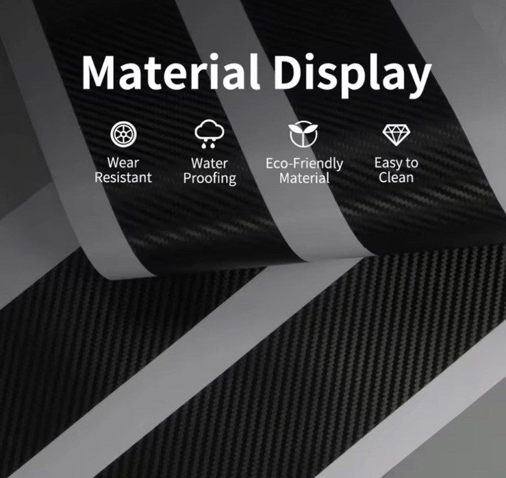 4pcs Renault Clio Car Door Sill Protective Strips Overlays Vinyl Carbon Effect