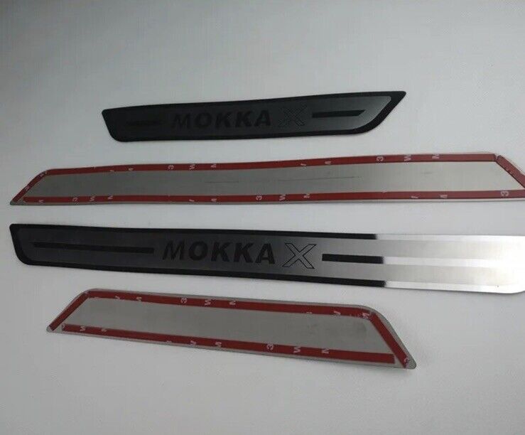 Vauxhall Mokka X Stainless Steel Door Sill Protector Strips Scuff Plates 4pcs