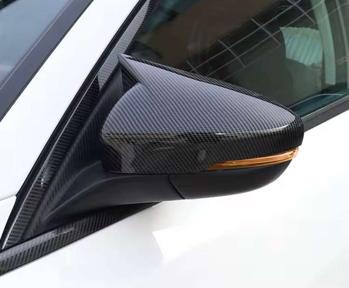 Ford Focus MK4 2019-2021 Carbon Fibre Mirror Caps With Horn Style