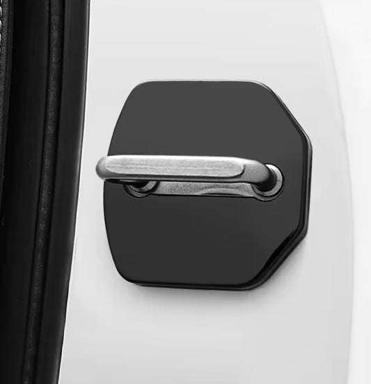 Ford Fiesta Focus Kuga Ranger Escape Ecosport Stainless Gloss Black Door Lock Catch Protector Covers 4pcs