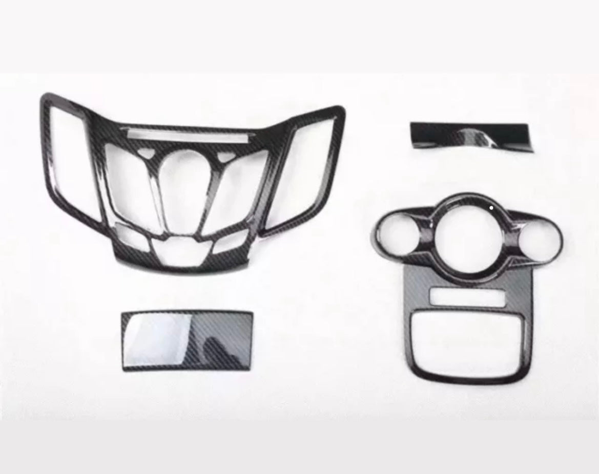 Ford Fiesta MK7 Carbon Fibre Effect Centre Dash Centre Console Trim Set 4pcs