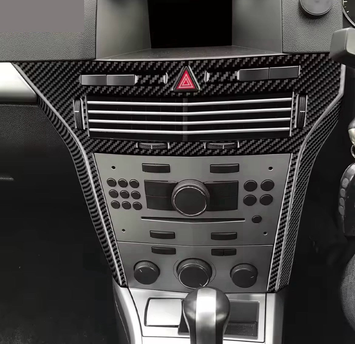 Vauxhall Astra H MK5 2004-2010 Carbon Fibre Centre Console Air Vent Trim Covers