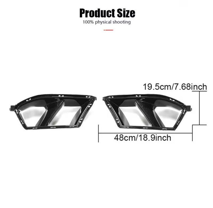 BMW M3 M4 G80 G81 G82 G83 2021-2025 Carbon Fibre Front Bumper Air Intake Trim