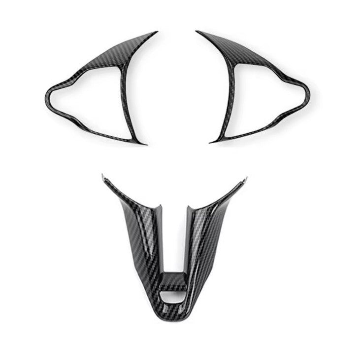 Carbon Fibre Steering Wheel Trim Cover For Hyundai I30 N MK3 2017-2024 3pcs
