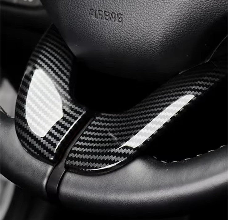 Carbon Fibre Steering Wheel Trim Cover For Hyundai I30 Veloster JS Elantra GT
