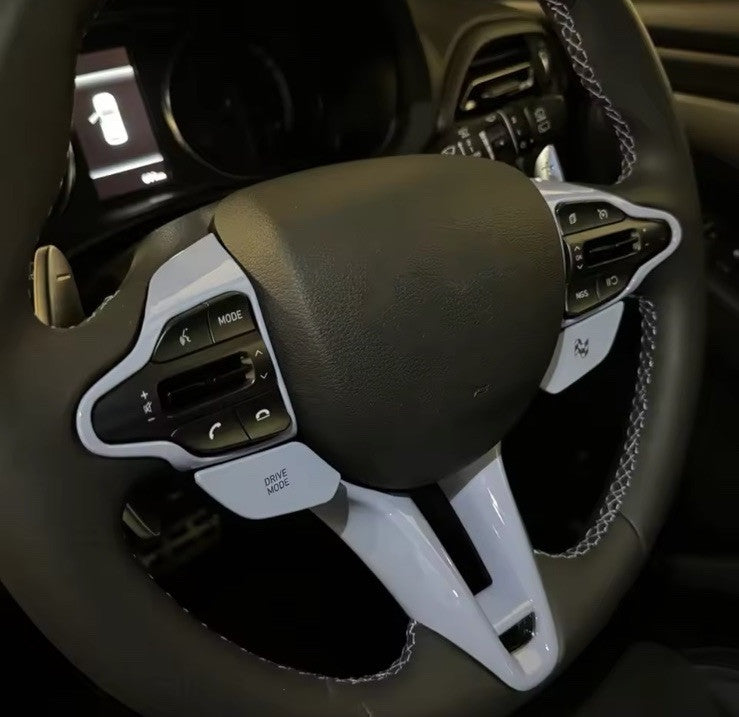 Light Blue Steering Wheel Trim Cover For Hyundai I30 N MK3 2017-2024 3pcs