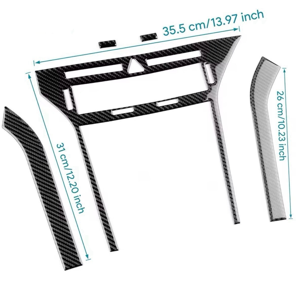 Vauxhall Astra H MK5 2004-2010 Carbon Fibre Centre Console Air Vent Trim Covers