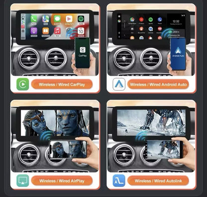 10.25" NTG5.0 Screen Upgrade With Carplay Android Auto For Mercedes A C CLA GLA GLC V Class W205 W176 W447 2015-2018