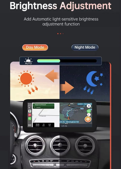 10.25" NTG5.0 Screen Upgrade With Carplay Android Auto For Mercedes A C CLA GLA GLC V Class W205 W176 W447 2015-2018